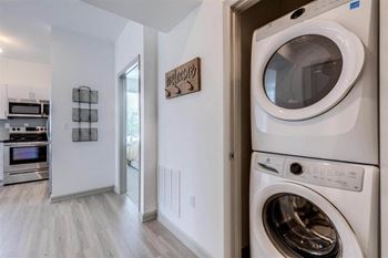 White washer and dryer